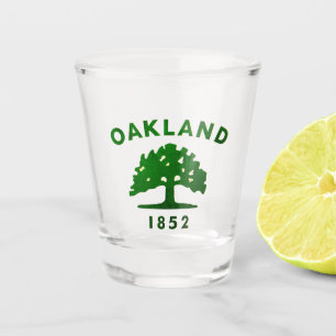 Flagge von Oakland, Kalifornien Schnapsglas