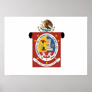 Flagge von Oaxaca Poster