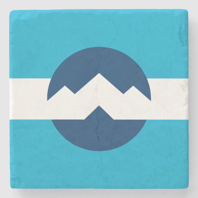 Flagge von Ogden, Utah Steinuntersetzer (Vorderseite)