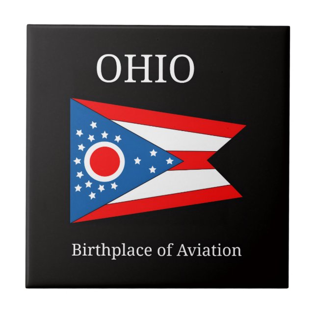 Flagge von Ohio Fliese (Vorderseite)