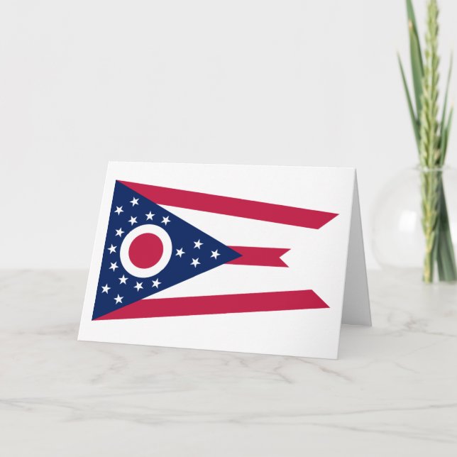 Flagge von Ohio Karte (Vorderseite)