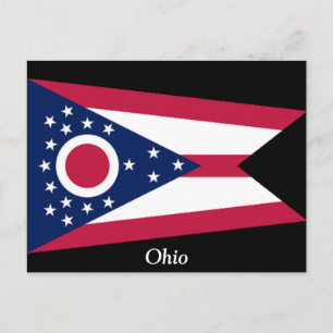 Flagge von Ohio Postkarte