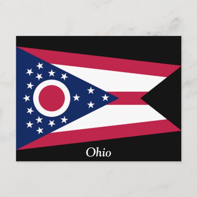 Flagge von Ohio Postkarte (Vorderseite)