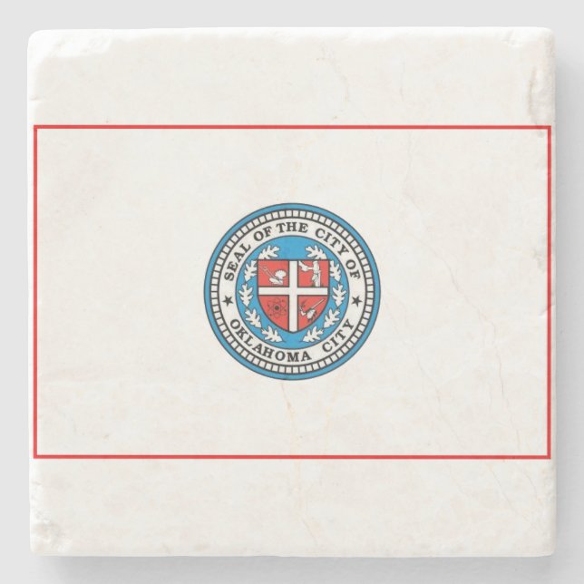 Flagge von Oklahoma City (Oklahoma) Steinuntersetzer (Vorderseite)