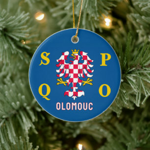 Flagge von Olomouc Keramik Ornament