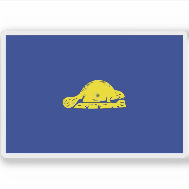 Flagge von Oregon Aufkleber (Vorderseite)