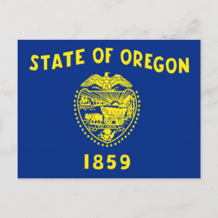 Flagge von Oregon Postkarte