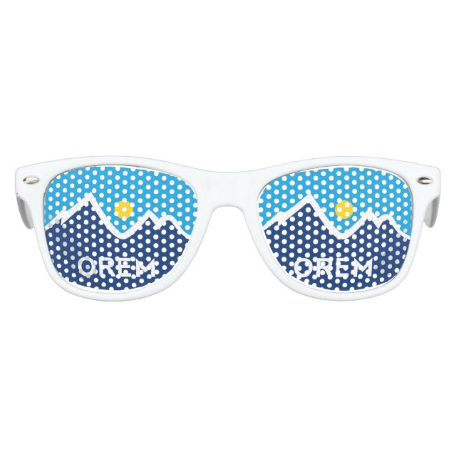 Flagge von Orem, Utah Pair of Cufflinks Partybrille (Vorderseite)