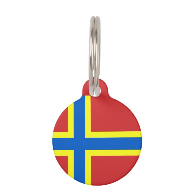 Flagge von Orkney Pet-ID-Anhänger Haustiermarke (Rückseite)