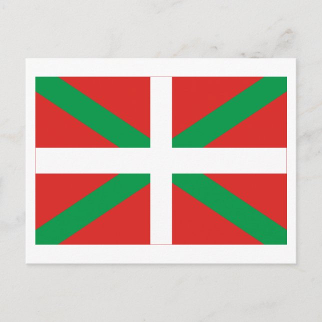 Flagge von País Vasco (Euskadi) Postkarte (Vorderseite)