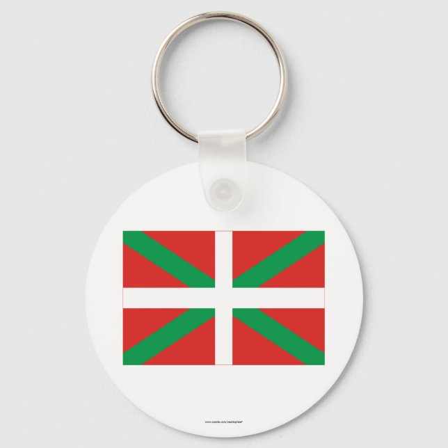 Flagge von País Vasco (Euskadi) Schlüsselanhänger (Vorderseite)