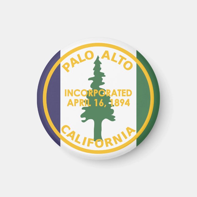 Flagge von Palo Alto, Kalifornien Magnet (Vorne)
