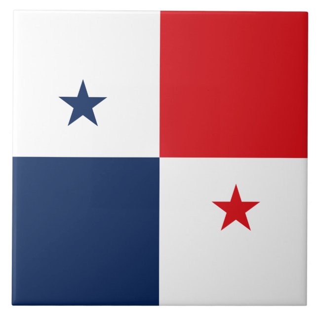 Flagge von Panama Fliese (Vorderseite)