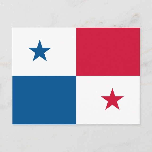 Flagge von Panama Postkarte (Vorderseite)
