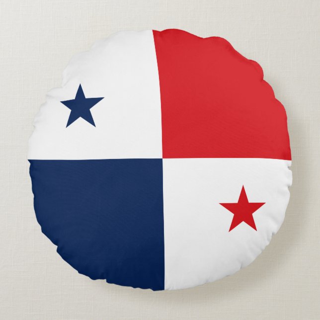 Flagge von Panama Rundes Kissen (Vorderseite)