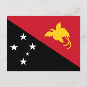 Flagge von Papua-Neuguinea Postkarte