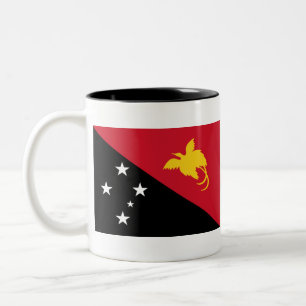Flagge von Papua-Neuguinea Zweifarbige Tasse