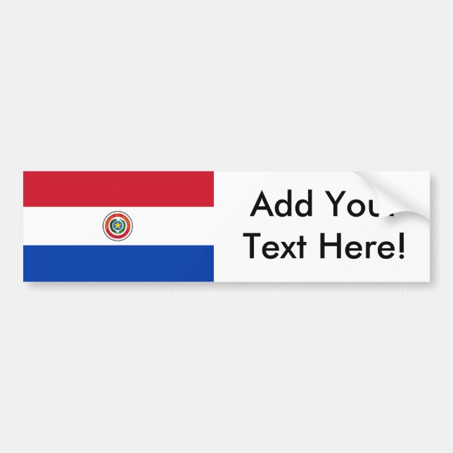 Flagge von Paraguay Autoaufkleber (Vorne)