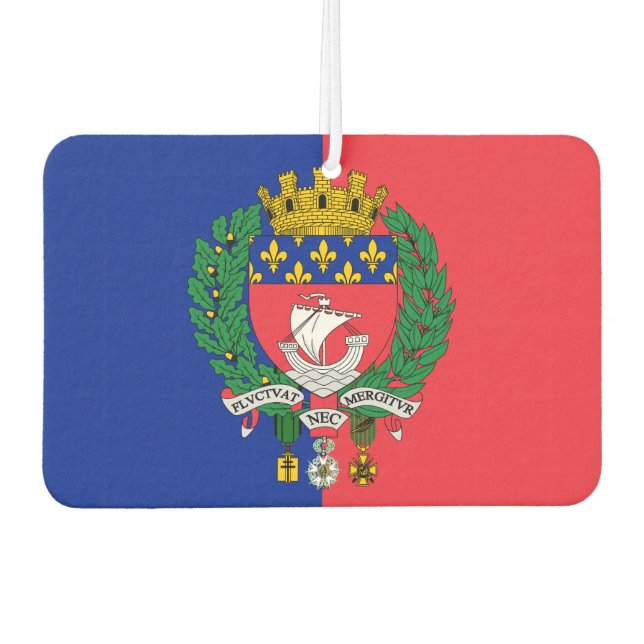 Flagge von Paris, Frankreich Autolufterfrischer (Vorderseite)