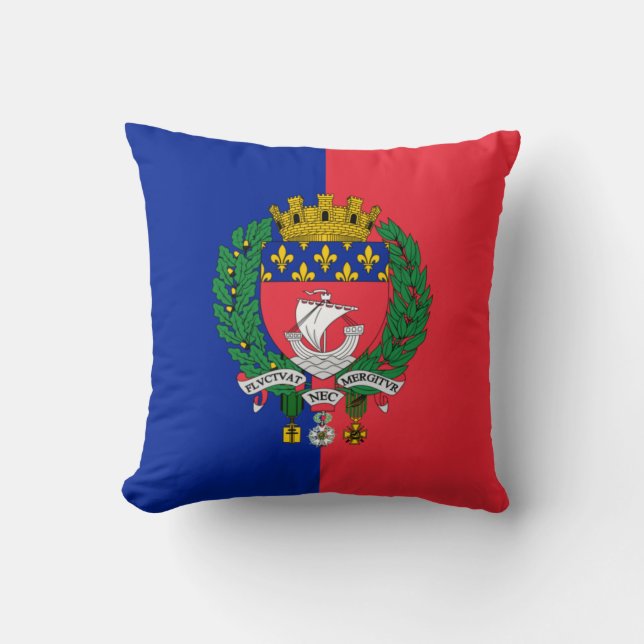 Flagge von Paris (Frankreich) Kissen (Vorderseite)