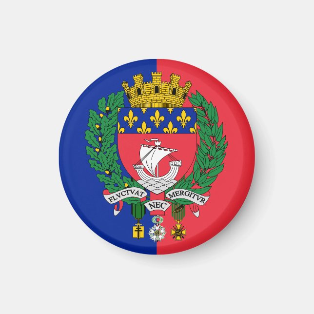 Flagge von Paris, Frankreich Magnet (Vorne)