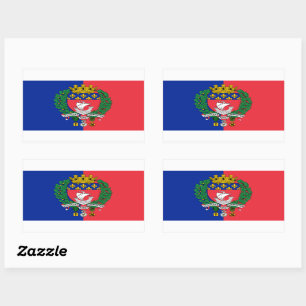 Flagge von Paris, Frankreich Rechteckkantsticker Rechteckiger Aufkleber