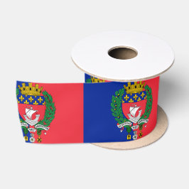 Flagge von Paris (Frankreich) Satin Ribbon Satinband