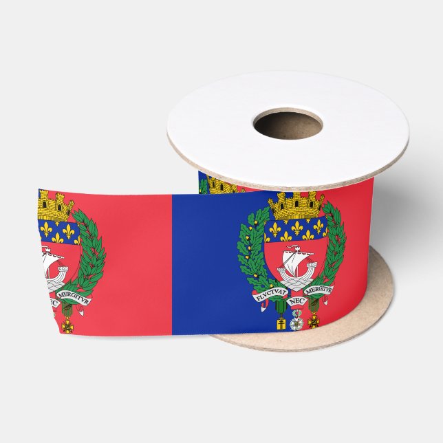 Flagge von Paris, Frankreich Satinband (Spule)