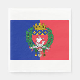 Flagge von Paris (Frankreich) Serviette