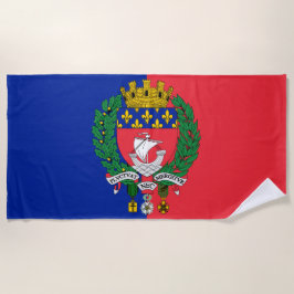 Flagge von Paris (Frankreich) Strandtuch
