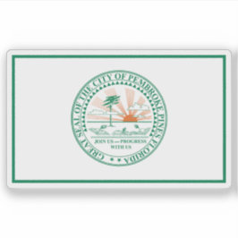 Flagge von Pembroke Pines, Florida, USA Aufkleber