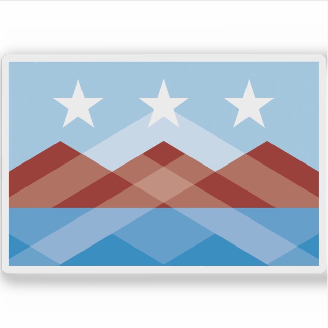 Flagge von Peoria, Arizona Aufkleber (Vorderseite)