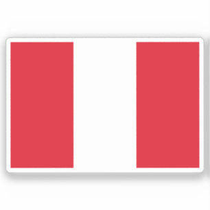 Flagge von Peru individuell zugeschnittenes Vinyl- Aufkleber