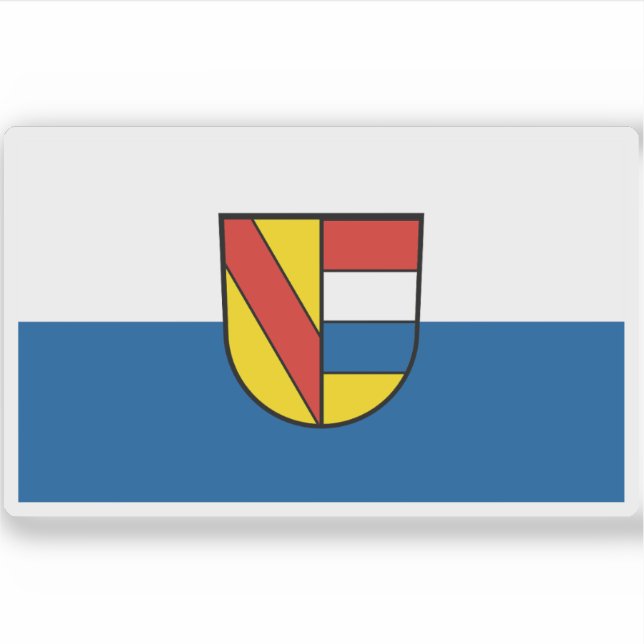 Flagge von Pforzheim, Deutschland Aufkleber (Vorderseite)