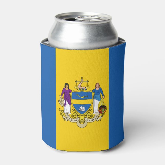 Flagge von Philadelphia, Pennsylvania Can Cooler Dosenkühler (Kanne Vorderseite)
