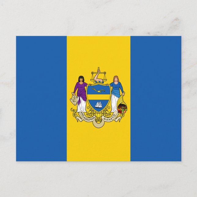 Flagge von Philadelphia, Pennsylvania Postkarte (Vorderseite)