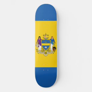 Flagge von Philadelphia, Pennsylvania Skateboard