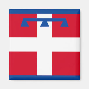 Flagge von Piemont (Italien) Magnet