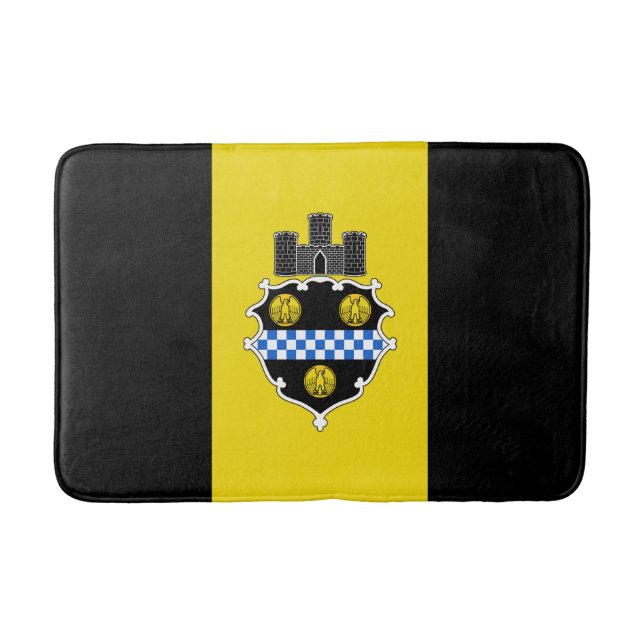 Flagge von Pittsburgh, Pennsylvania Badewanne Mat Badematte (Vorderseite)