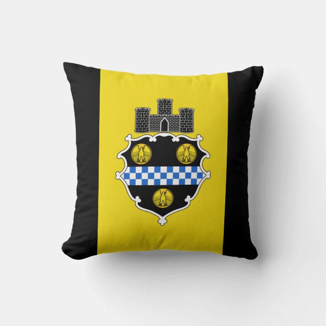 Flagge von Pittsburgh, Pennsylvania Kissen (Vorderseite)