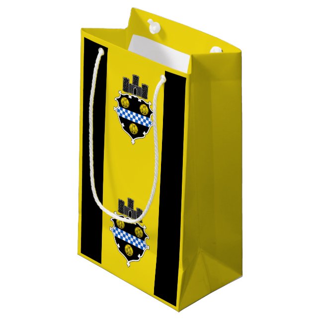 Flagge von Pittsburgh, Pennsylvania Kleine Geschen Kleine Geschenktüte (Vorderseite Schrägansicht)