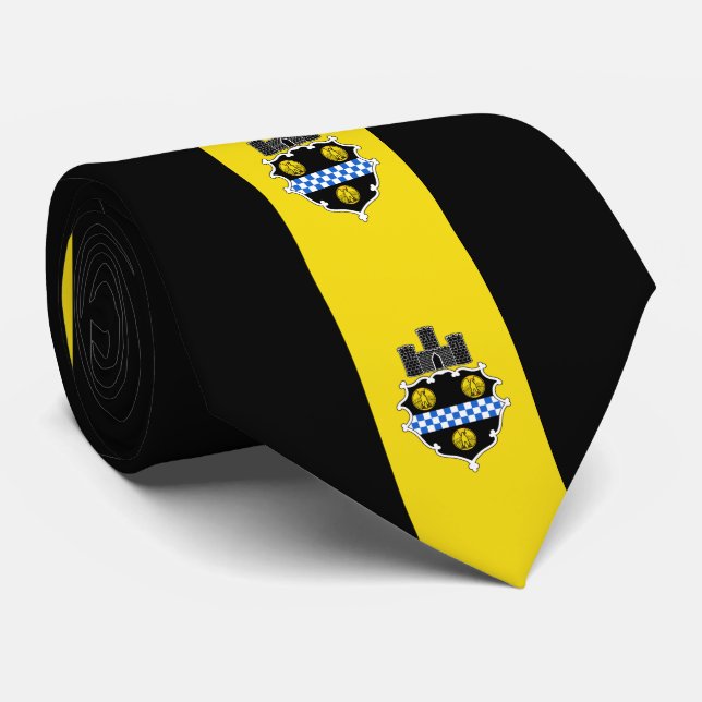 Flagge von Pittsburgh, Pennsylvania Krawatte (Gerollt)