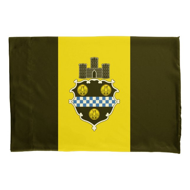 Flagge von Pittsburgh, Pennsylvania Pillowcase Kissenbezug (Vorderseite)
