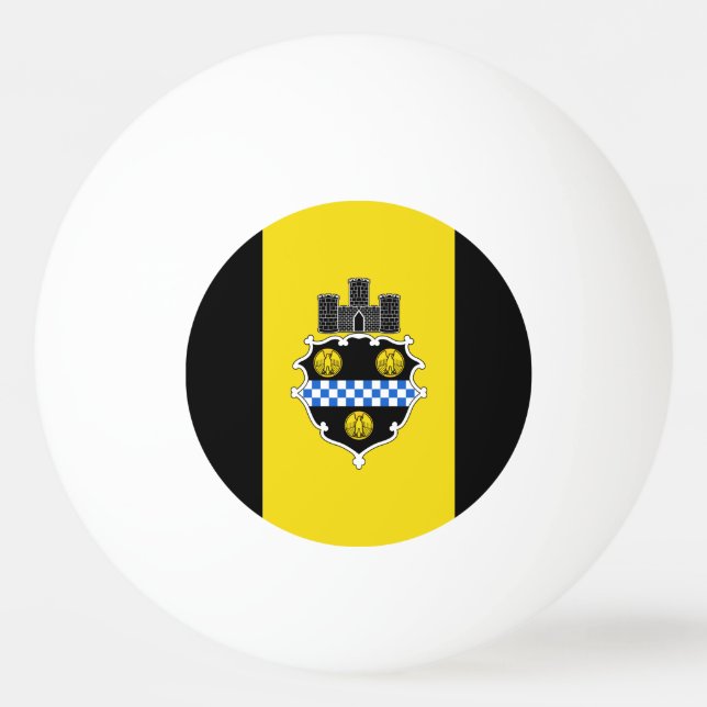 Flagge von Pittsburgh, Pennsylvania Tischtennisball (Vorderseite)