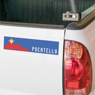 Flagge von Pocatello, Idaho Autoaufkleber