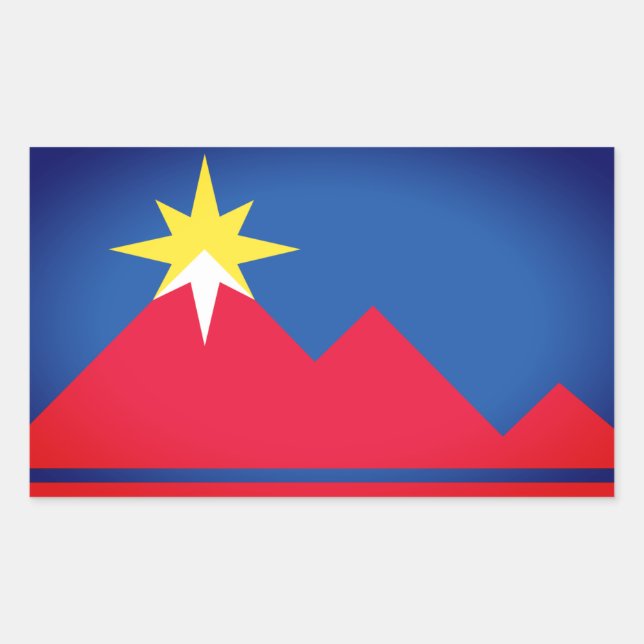 Flagge von Pocatello, Idaho Rechteckiger Aufkleber (Vorderseite)