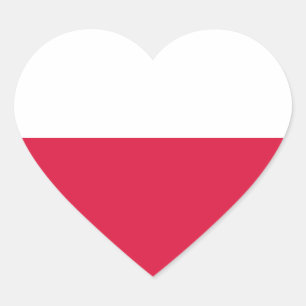 Flagge von Polen Herz-Aufkleber