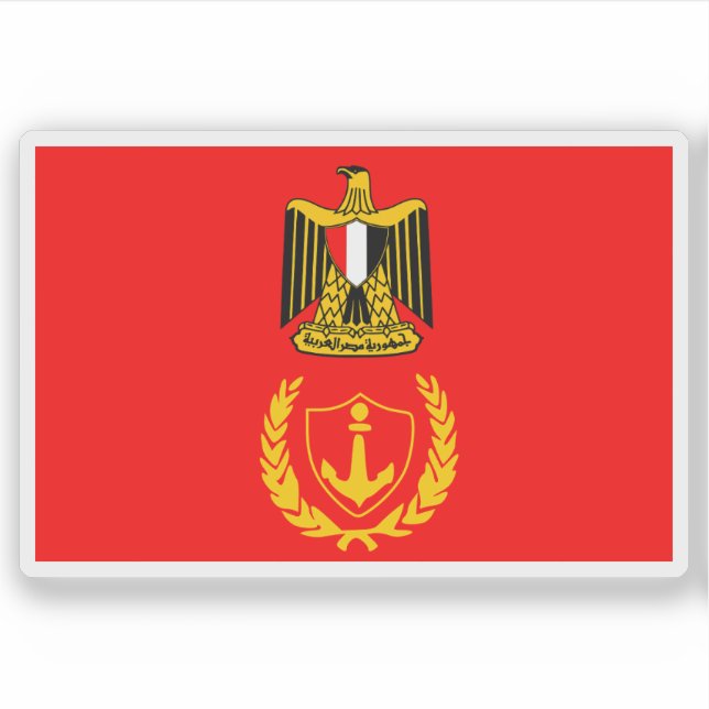 Flagge von Port Said (v2), Ägypten Aufkleber (Vorderseite)