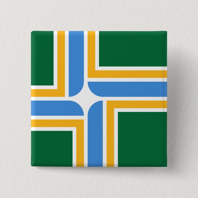 Flagge von Portland (Oregon) Button (Vorderseite)