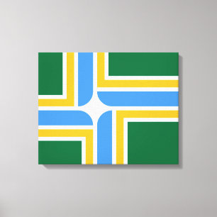 Flagge von Portland (Oregon) Leinwanddruck